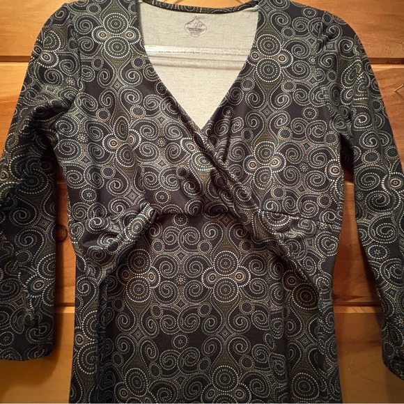 Prana dress size small with greens, turquoise and white color design. - Picture 6 of 10